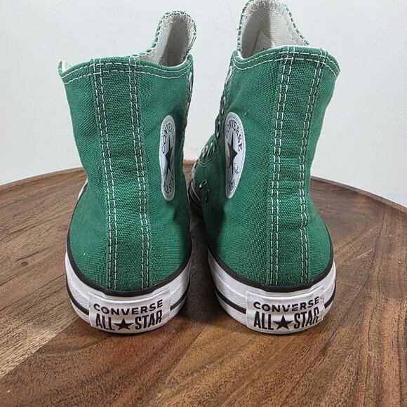 Converse Chuck Taylor All Star Womens Green And White Size 6.5 High Top Shoes - Picture 4 of 8